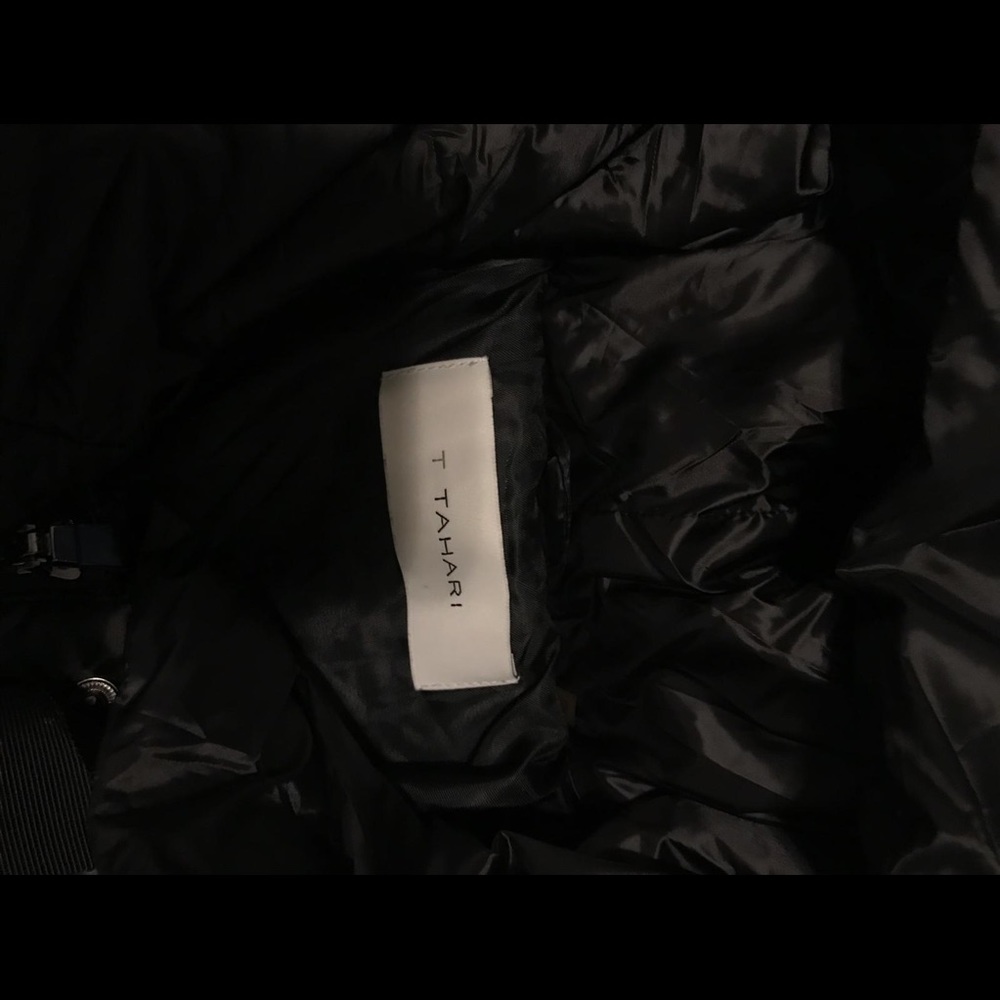 Tahari Black long winter jacket